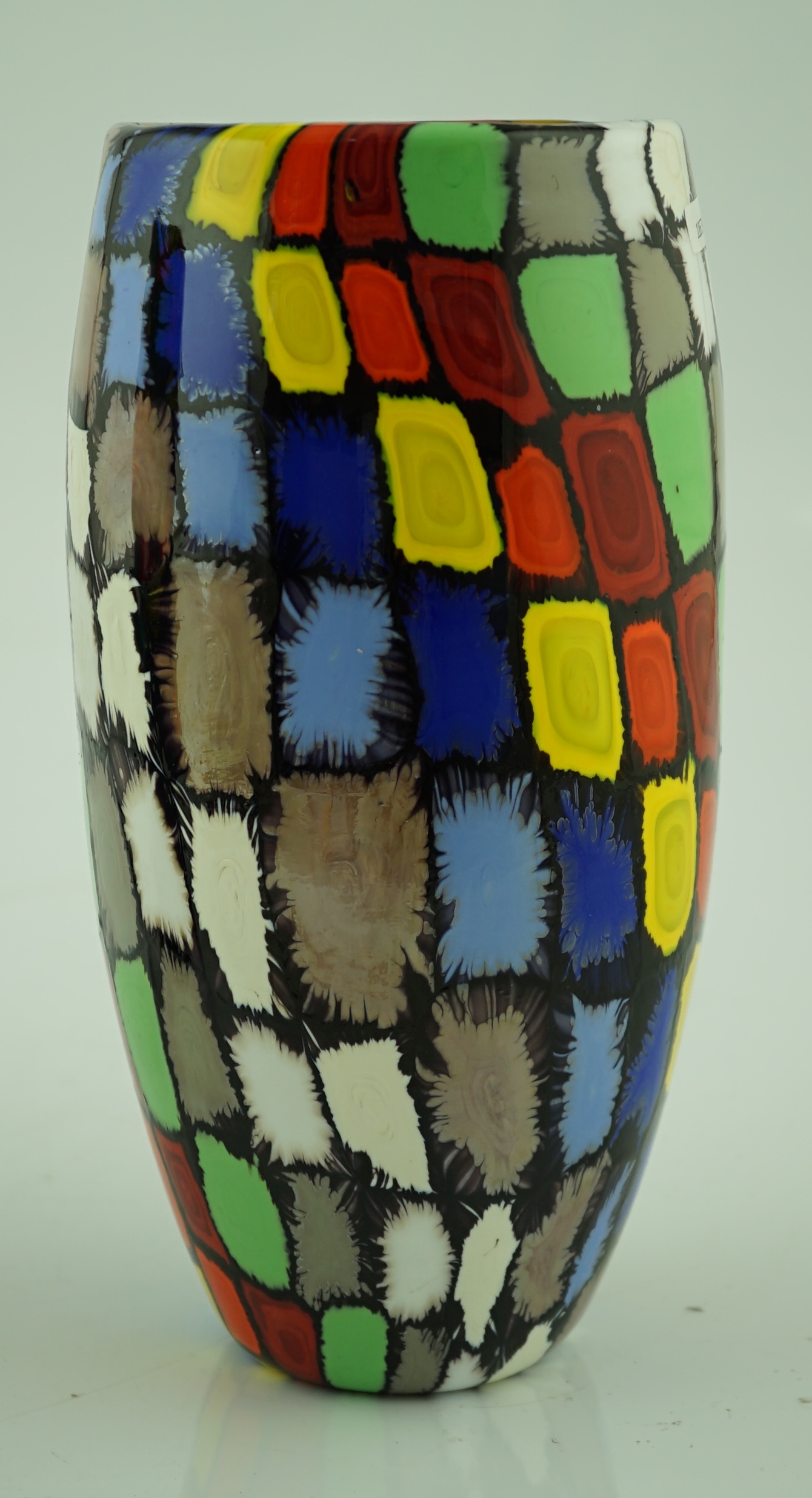 Vittorio Ferro (1932-2012) A Murano glass Murrine vase, with a multicoloured spiral design, unsigned, 27cm, Please note this lot attracts an additional import tax of 20% on the hammer price